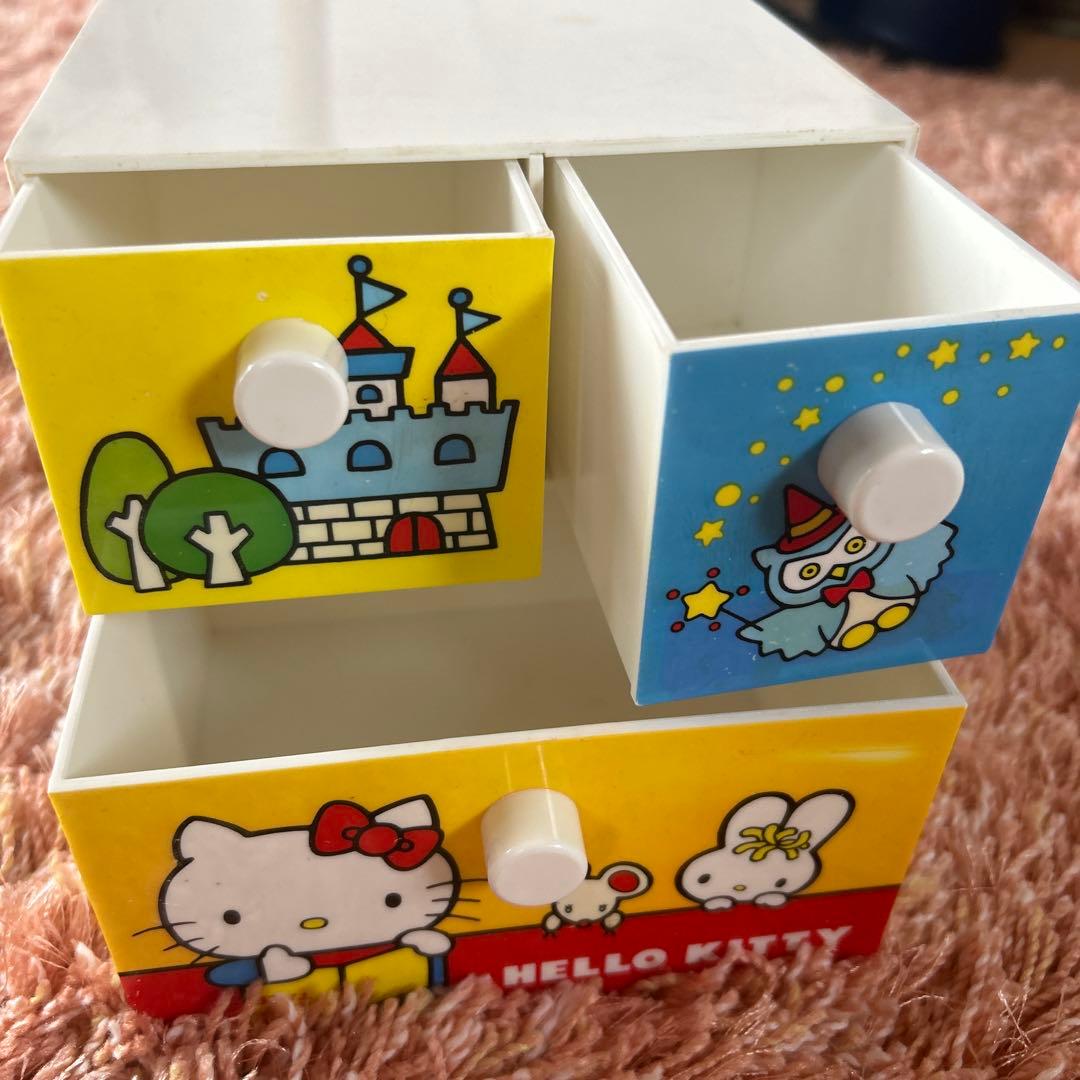 レア 昭和レトロ) サンリオ ハローキティ 引き出し 小物入れ ミニ