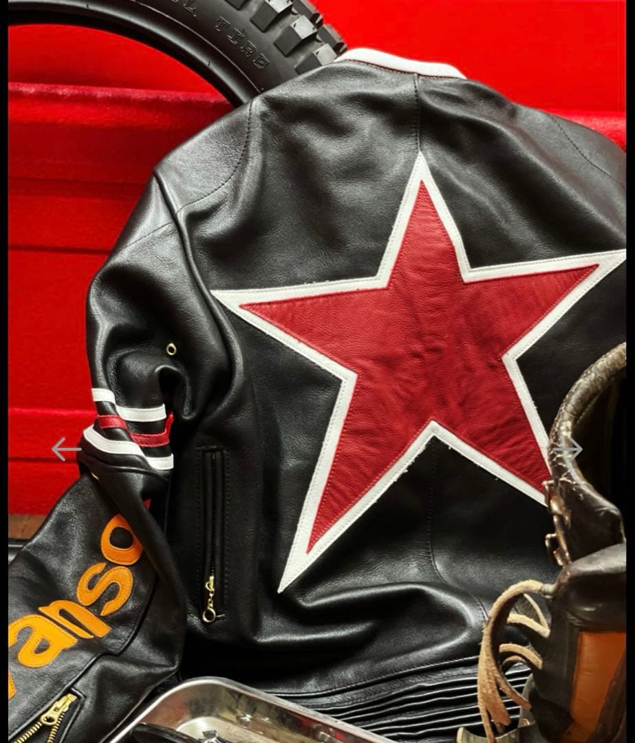 ◼︎稀少【vanson 40 】ブラック ワンスターバンソンシングル