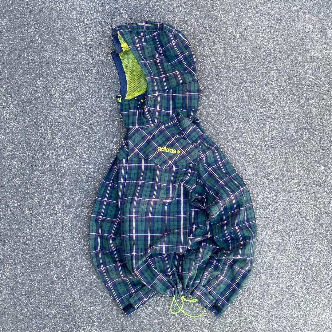 00s adidas 短丈 ジャケット y2k テック系 チェック 人気
