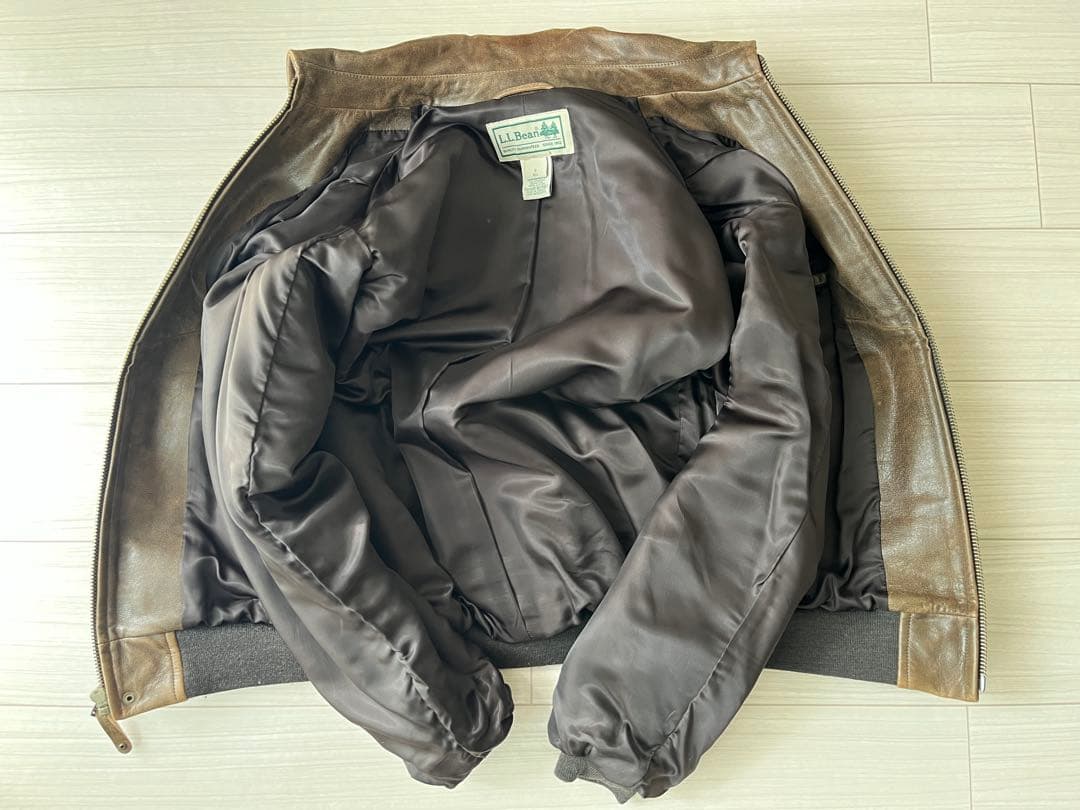 L.L.Bean レザーフライトジャケット A-2タイプ Sサイズ 本革