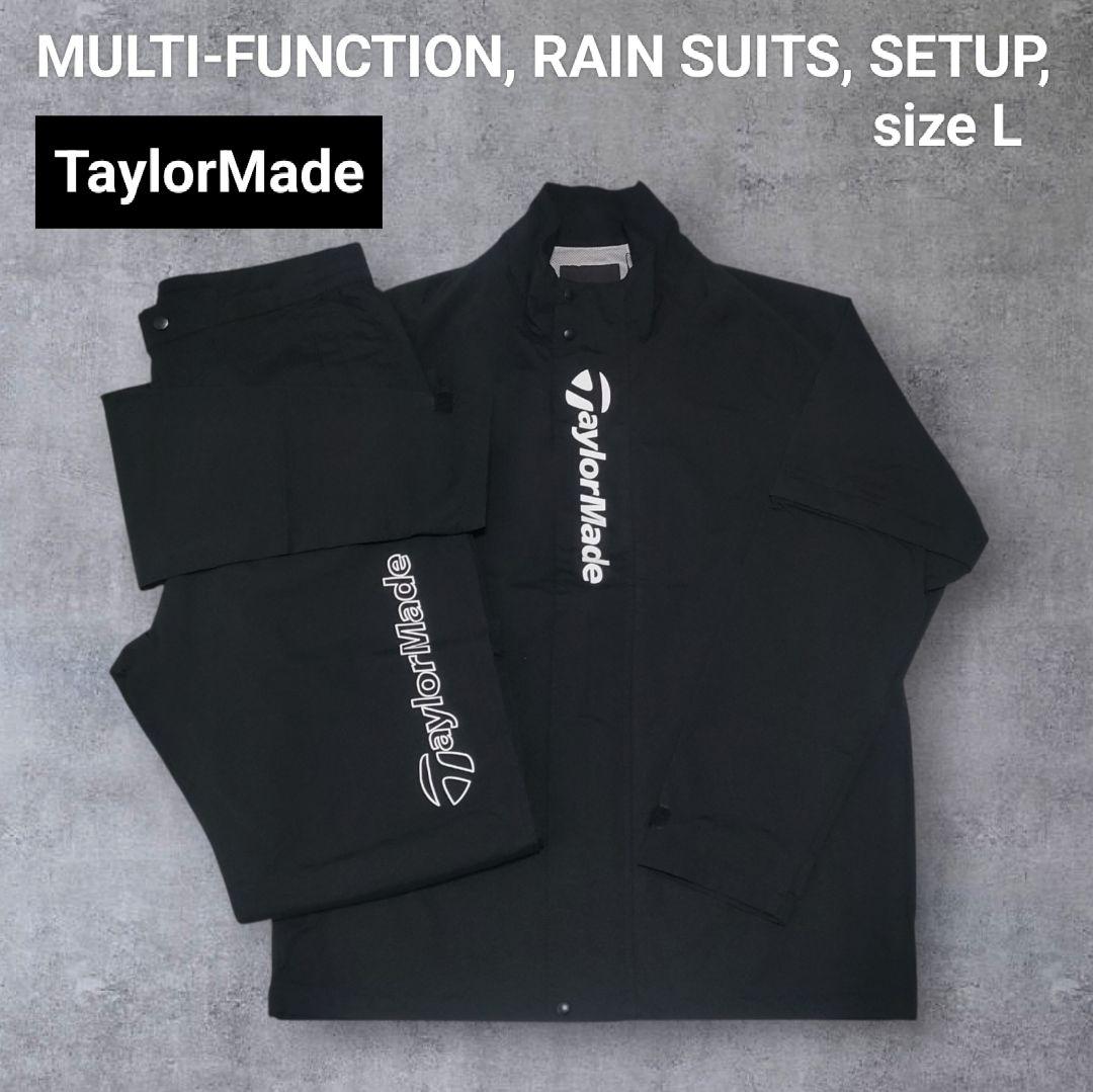新品 TaylorMade テイラーメイド レインスーツ セットアップ 黒 L