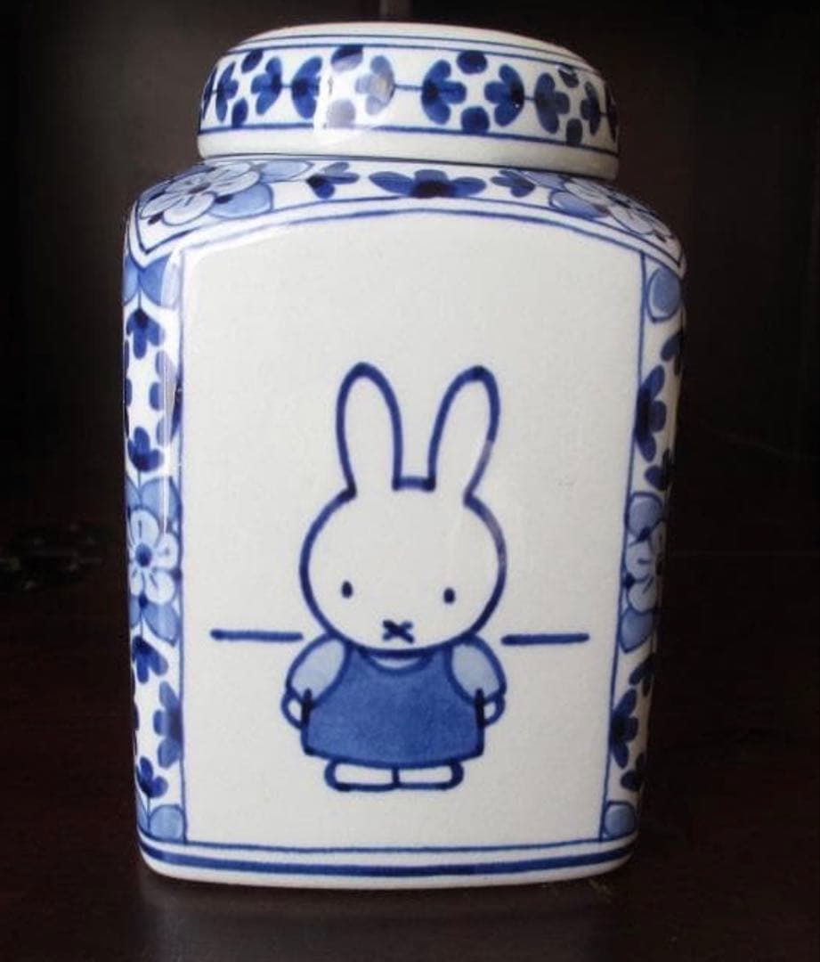 ロイヤルデルフト ミッフィー　小物入れ　キャンディポット　陶器　デルフト