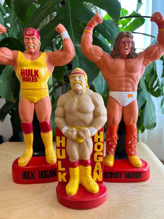 値下げ！ハルクホーガン、アルティメットウォリアー、貯金箱、WWF、WWE