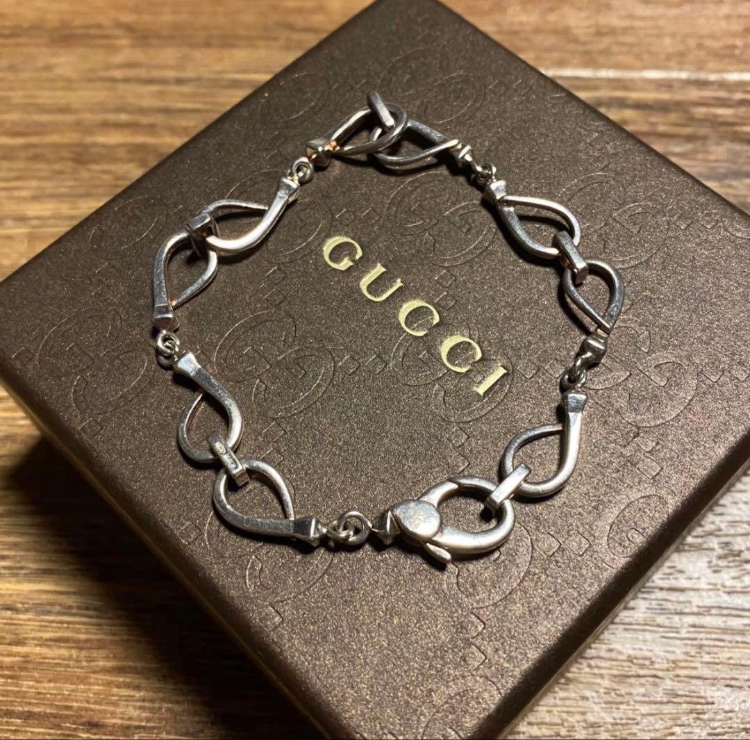 OLD GUCCI ホースビット SV925 ブレスレット 古着