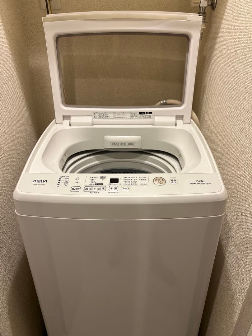 AQUA 全自動電気洗濯機 AQW-S4P | 容量：洗濯・脱水 4.5kg / 水量約90L | 全自動洗濯機