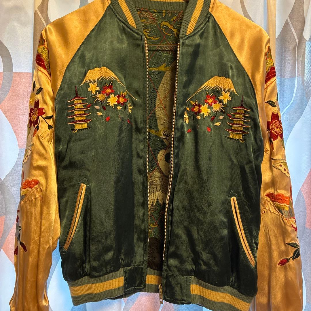 花旅楽団　スクリプトスカジャン　S