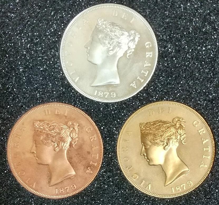 限定800枚 1879年 ビクトリア 銀貨 銅貨 3枚セット ファンタジー