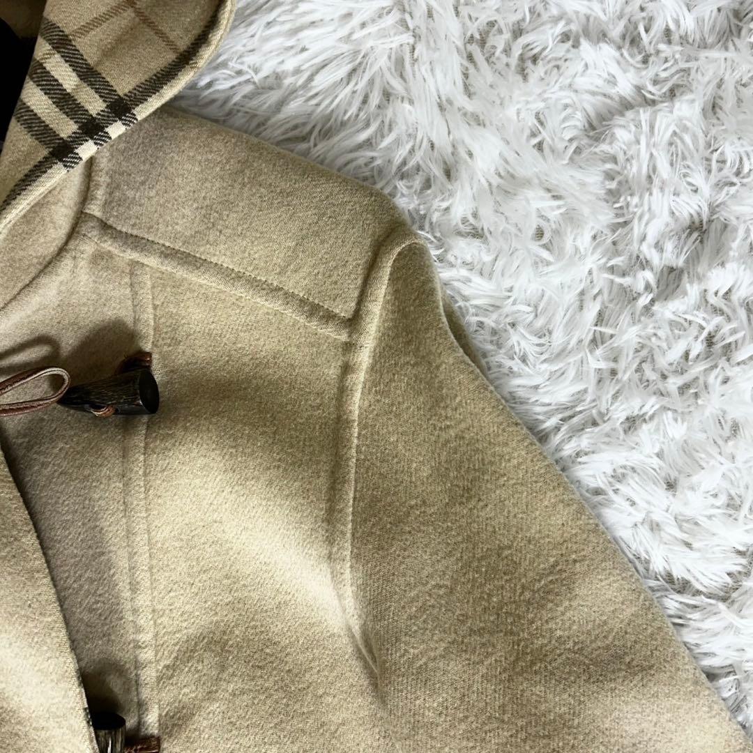 美品✨《バーバリーロンドン》カシミヤ混 ダブルフェイス フーデッドコート36