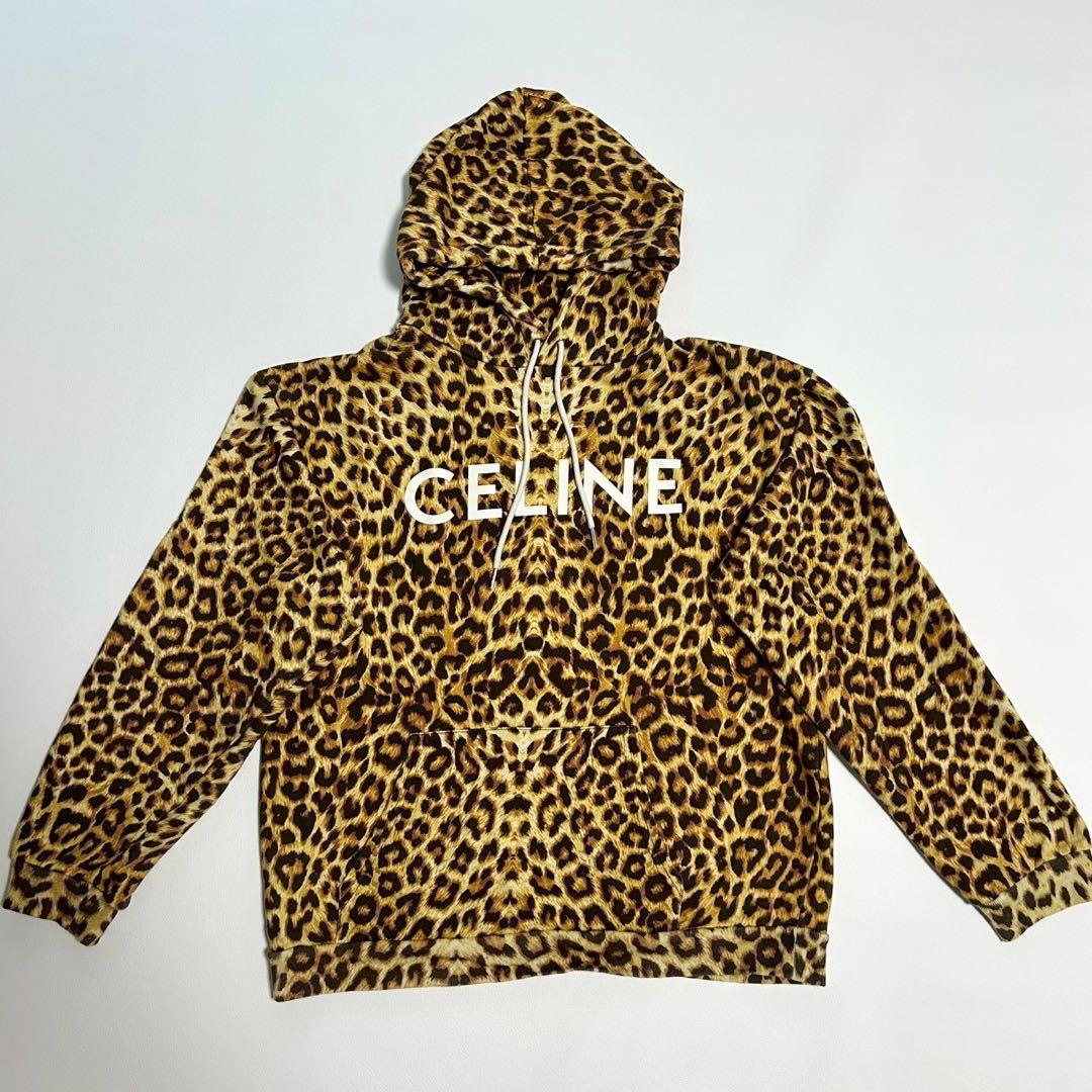 希少】CELINE セリーヌ レオパード パーカー L ヒョウ柄 - メルカリ