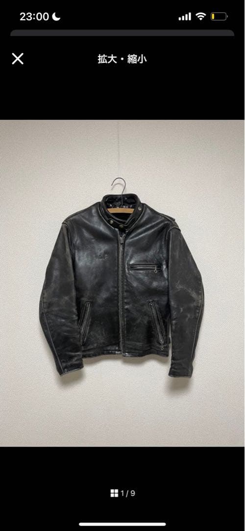 Schott USA製 シングルライダース レザージャケット 90s 00s