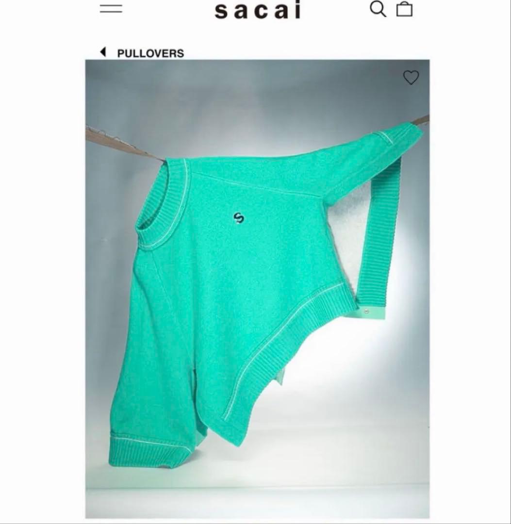 3500円お値下！13万★sacai サカイ★カシミアニット “S”ピンバッチ付