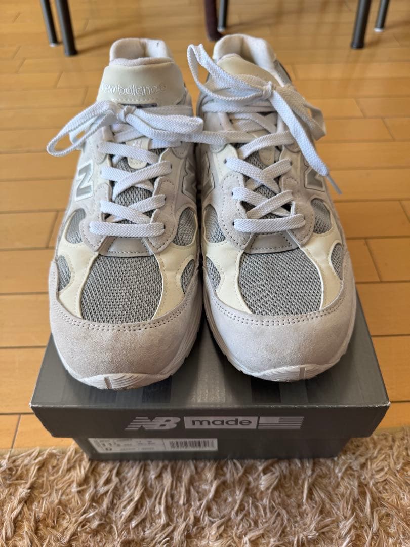 New Balance 992 ホワイトグレー スニーカー 29.5cm