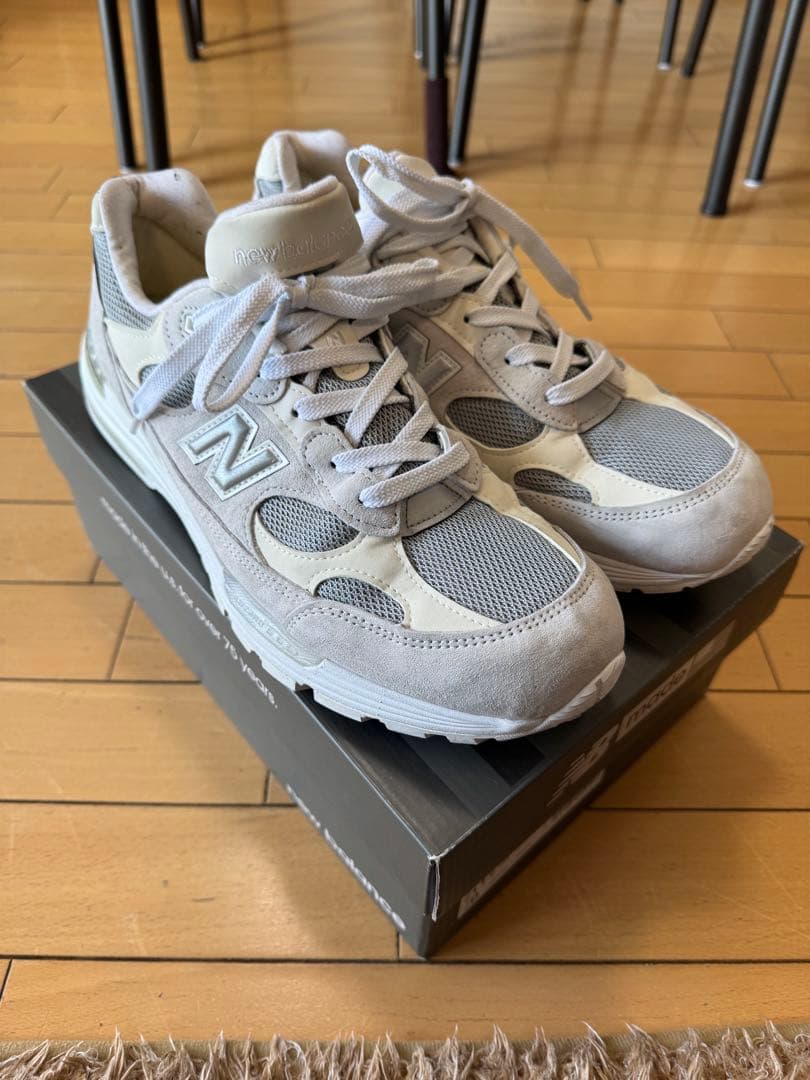 New Balance 992 ホワイトグレー スニーカー 29.5cm