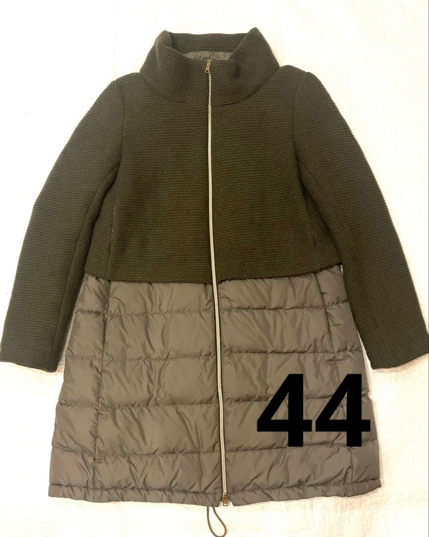 HERNO ヘルノ ニット切り替え ドッキング ダウンコート 44 HERNO（ヘルノ） ダウンコート PI0822D 33220 レディース ニット切替