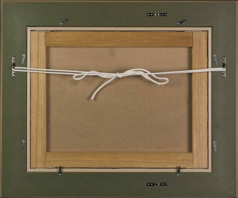 片岡球子 油彩＋岩粉 肉筆『牡丹と青富士』サイン 共シール F6号 額