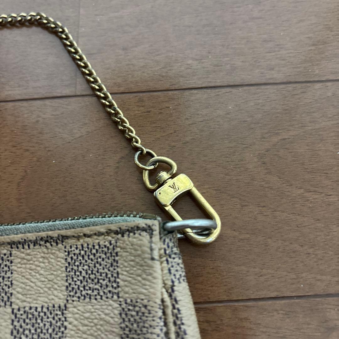 ヴィトン バッグ ダミエ 白 ミニポシェット