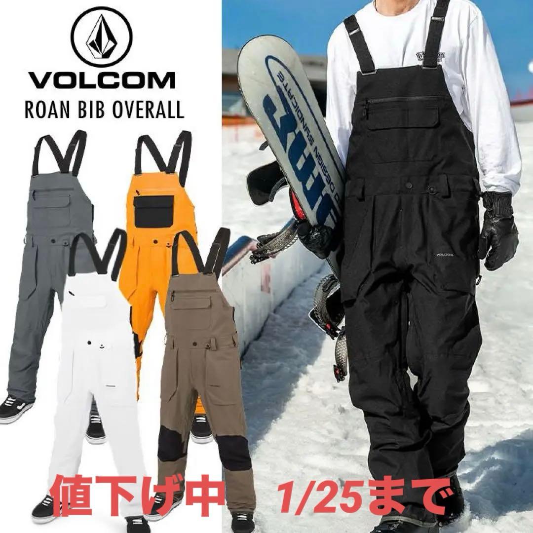VOLCOM ブラック スノーボードパンツ　オーバーオール　ビブパンツ VOLCOM（ボルコム） パンツ VOLCOM ROAN BIB OVERALL/ボルコムスキー