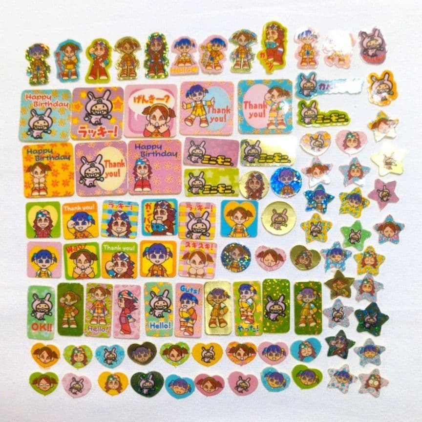 ミニモニ シール ステッカー シール帳 平成レトロ フレークシール