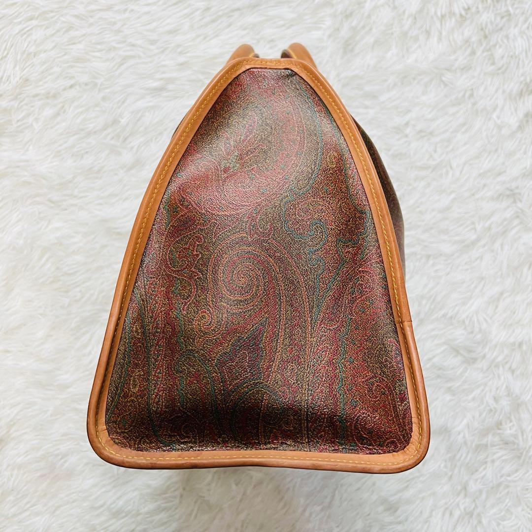 極美品✨ 希少✨ ETRO エトロ ボストンバッグ 鍵付き ペイズリー PVC