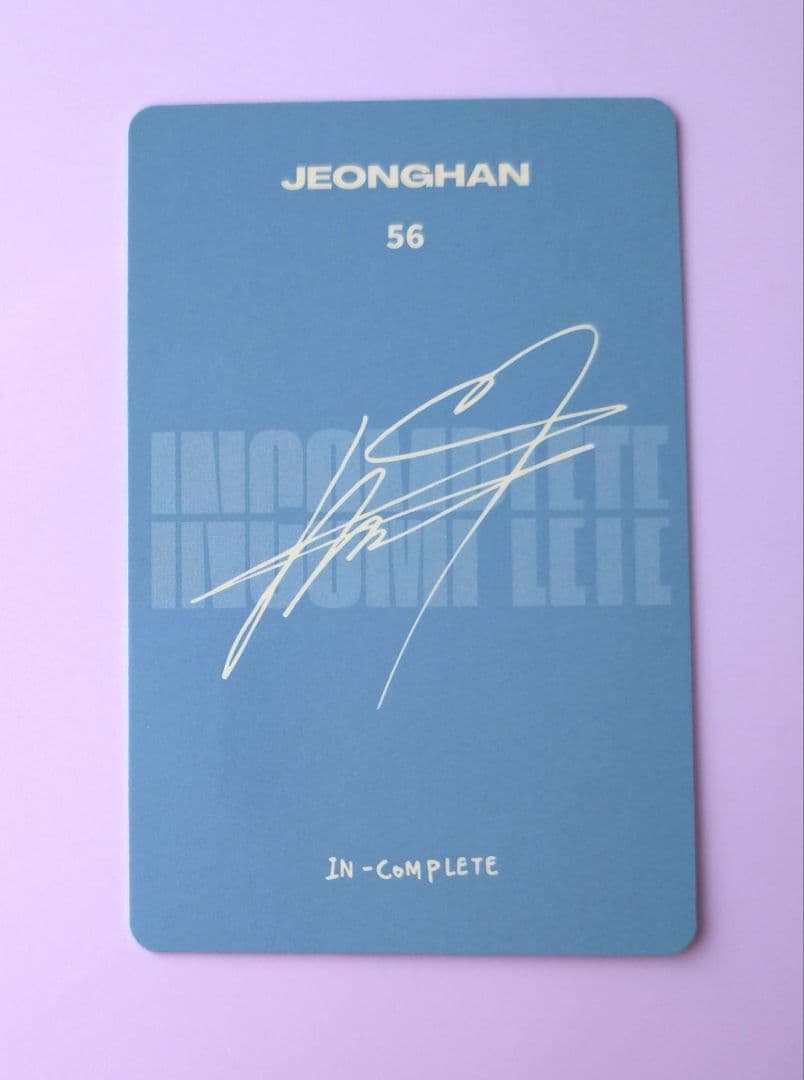 □SEVENTEEN□『INCOMPLETE』トレカ：ジョンハン ① セブチ - メルカリ