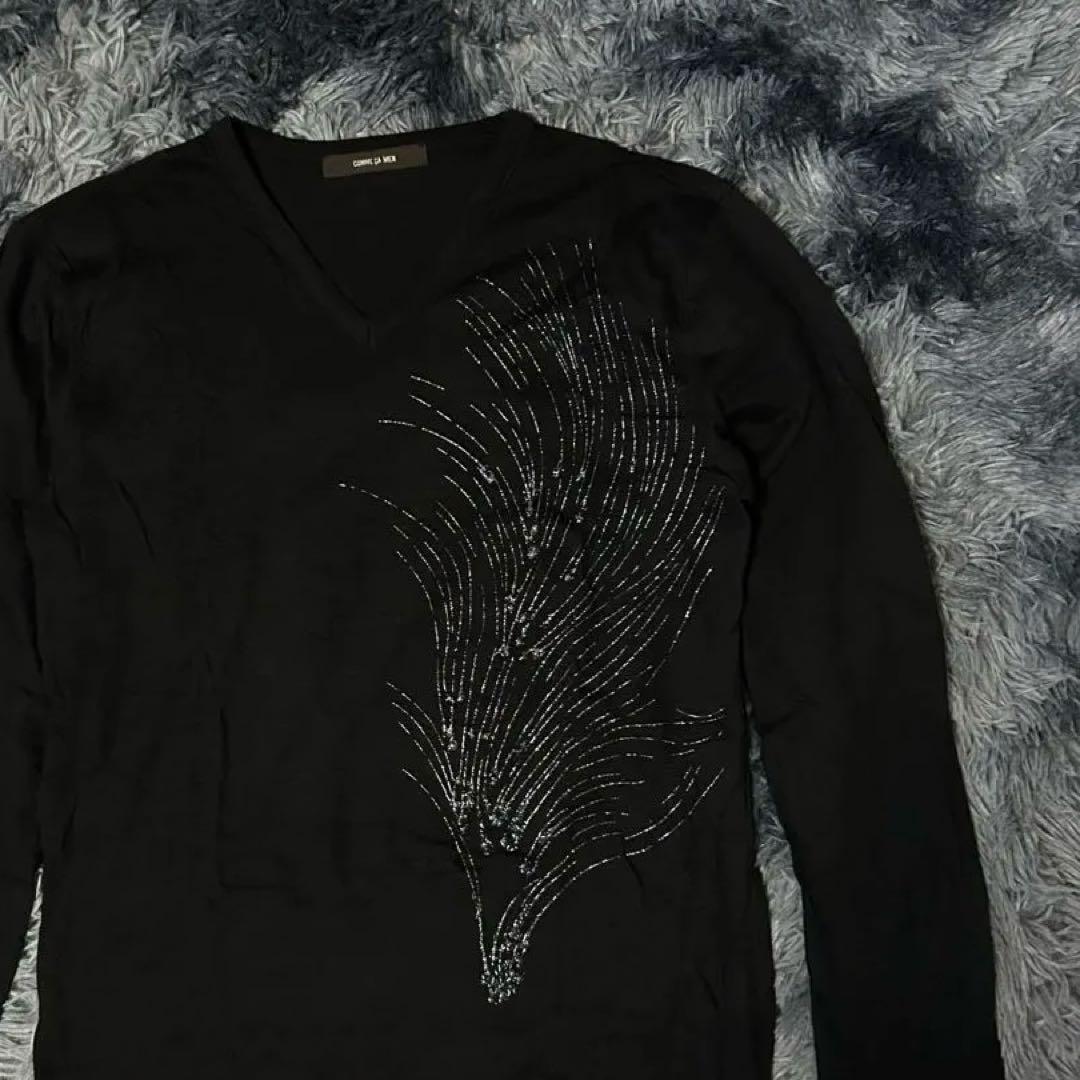 Vネック ロンT 長袖 カットソー y2k 平成 お兄系 - メルカリ