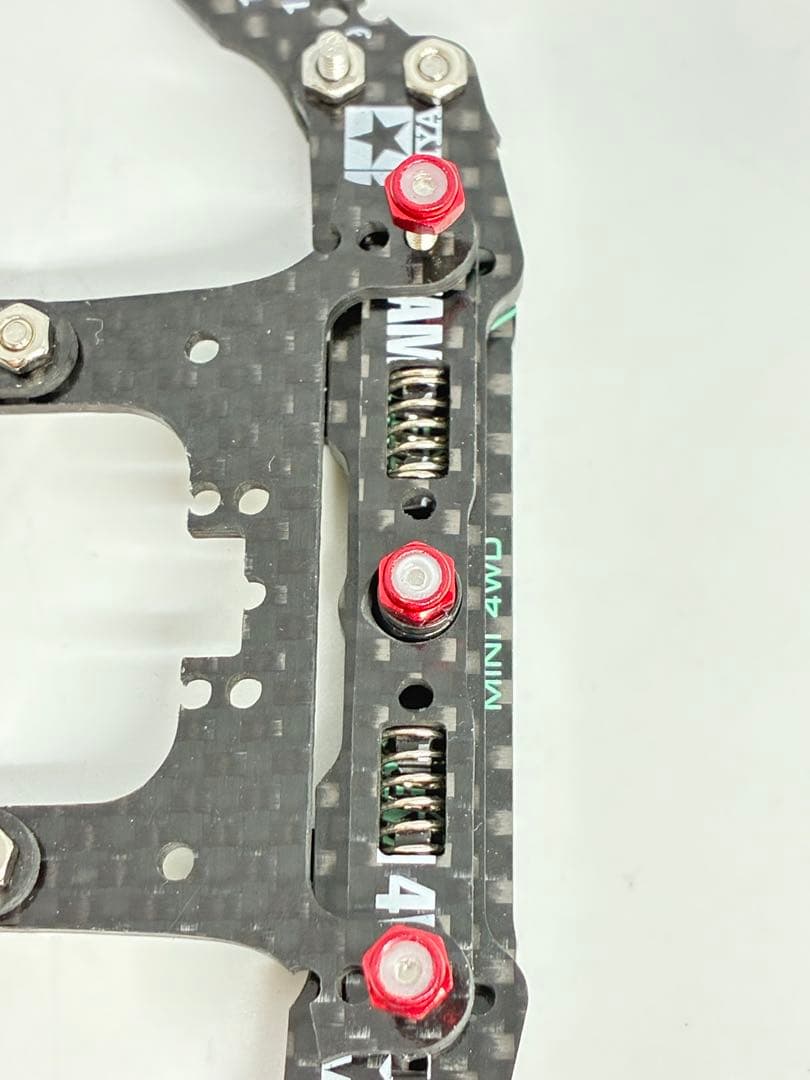 ミニ四駆 CNCフライス加工 一軸スライドダンパー 純正カーボン 提灯