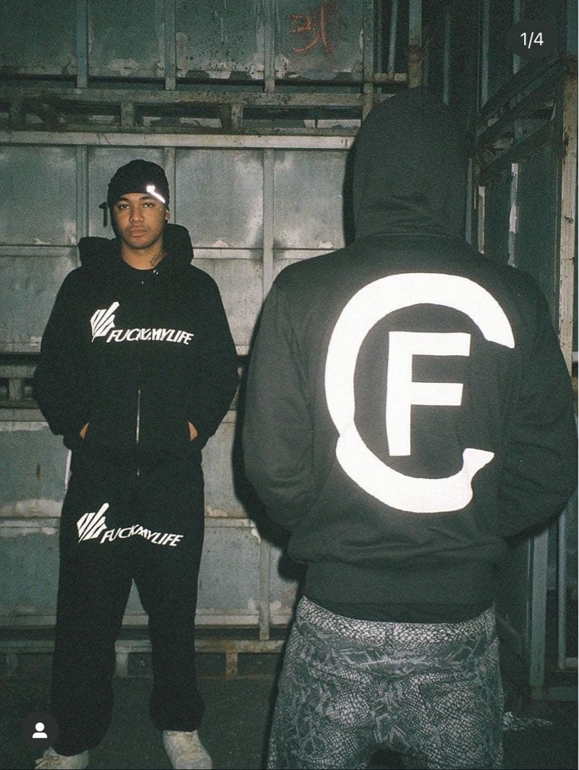 FUCK MY LIFE ジップフーディー