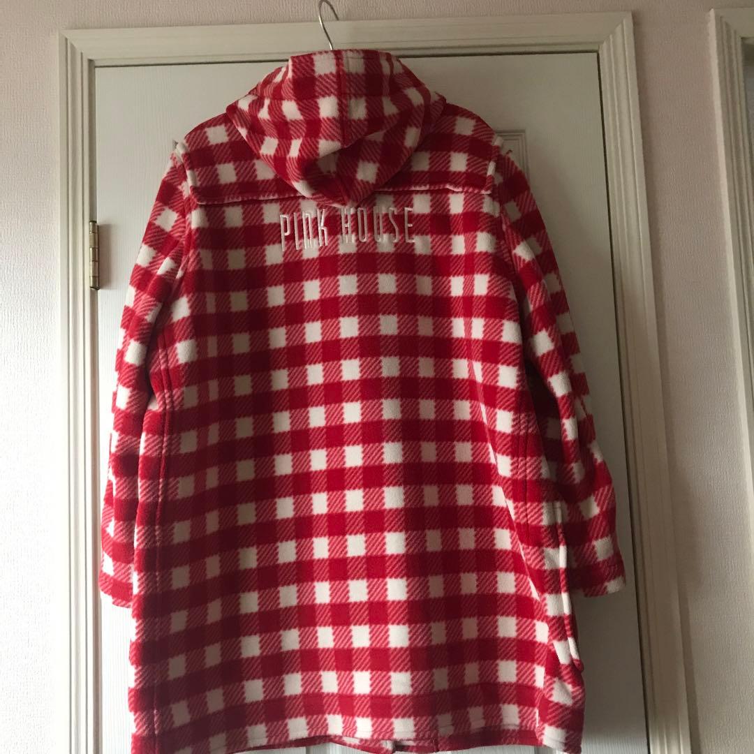 し*じ様 ピンクハウス フリース コート ダッフル ブルゾン フード