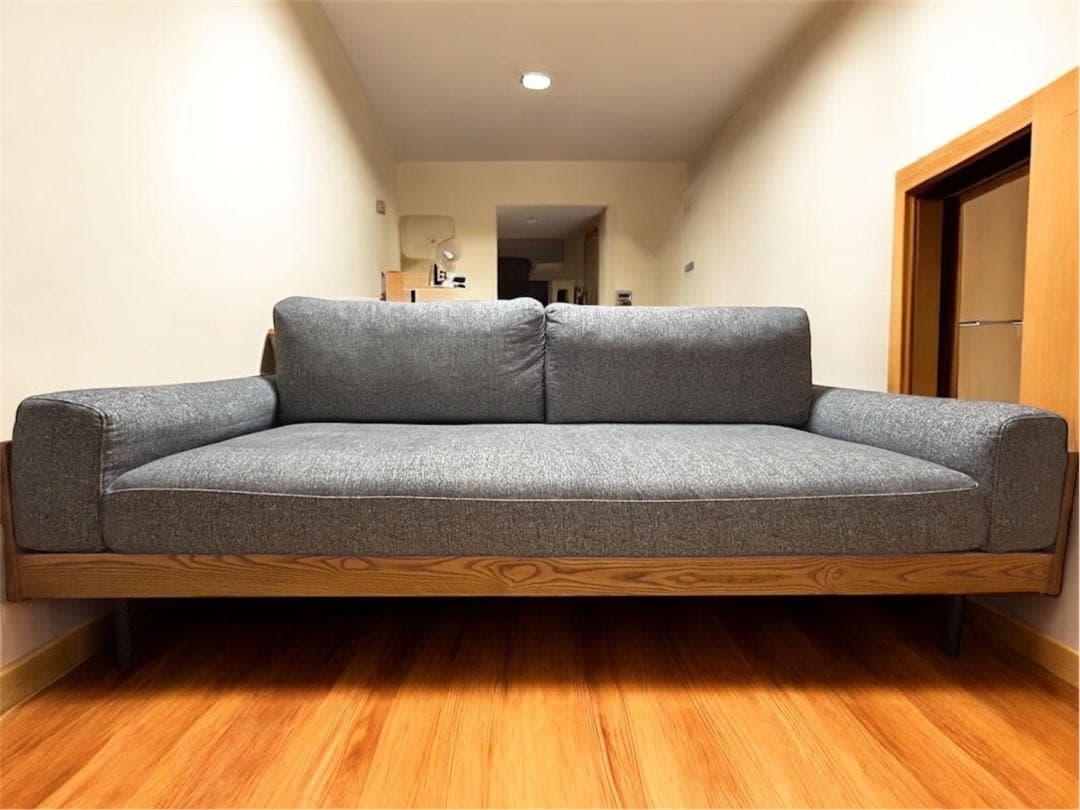 【今週末割引き中】unico トレル カバーリングソファ3シーター グレー＋α