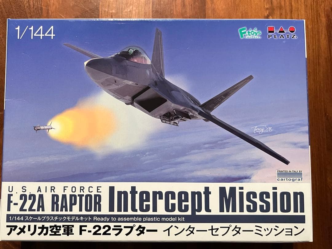 1/144PLATZ F-22A ラプター　インターセプターミッション中身未開封 1/144 アメリカ空軍 F-22ラプター インターセプターミッション【PF-72