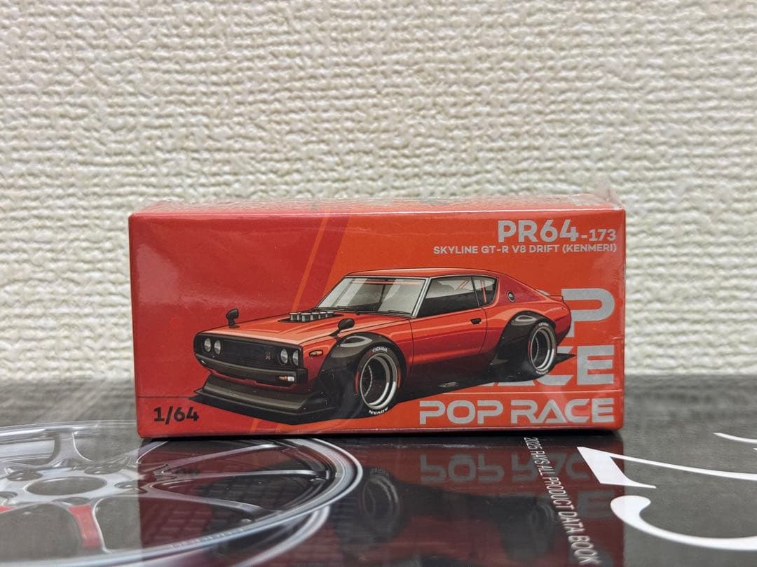 ミニカー POPRACE 1/64 SKYLINE GT-R V-S DRIFT