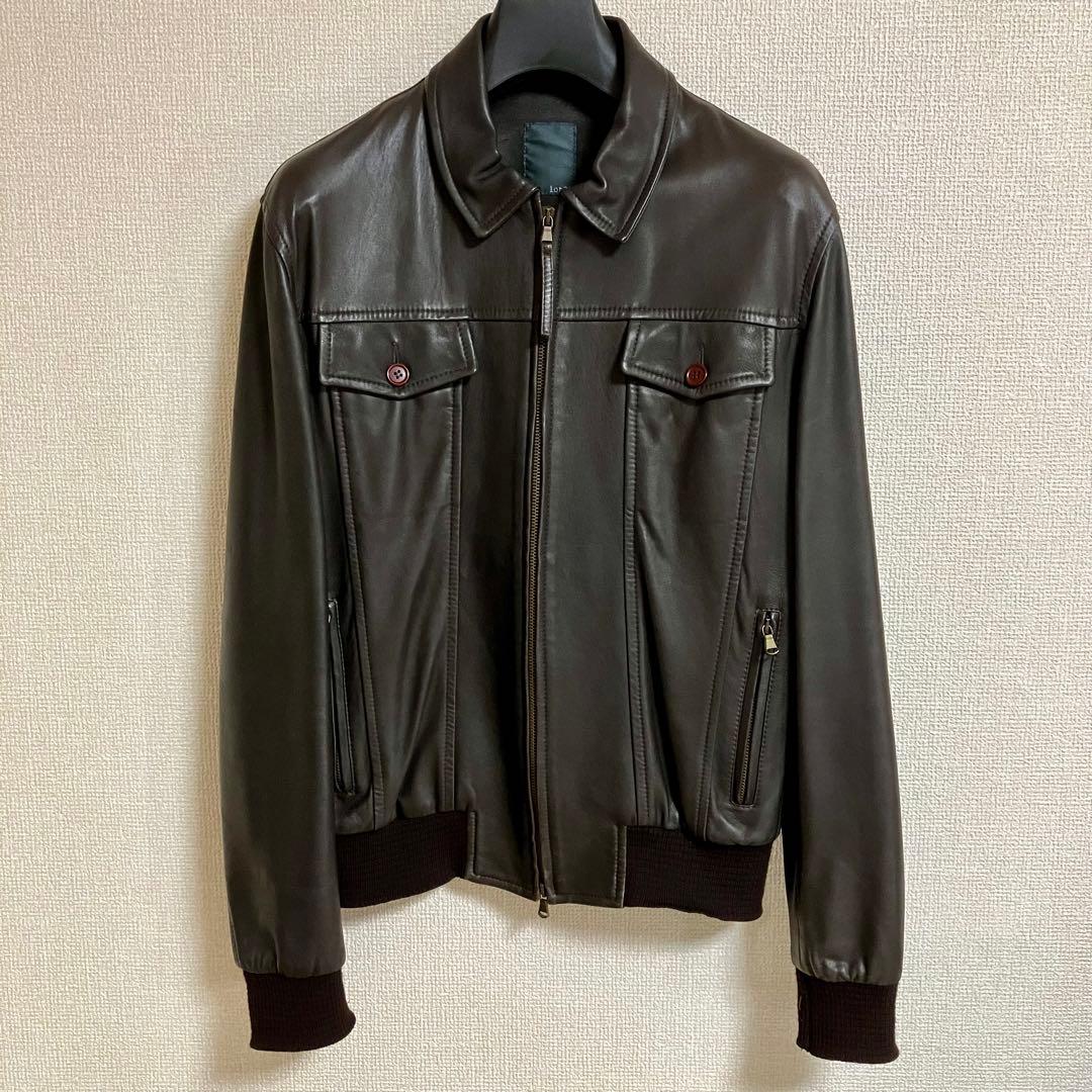 ノエルギャラガー着用 lot78 George レザージャケット ブラウン - メルカリ