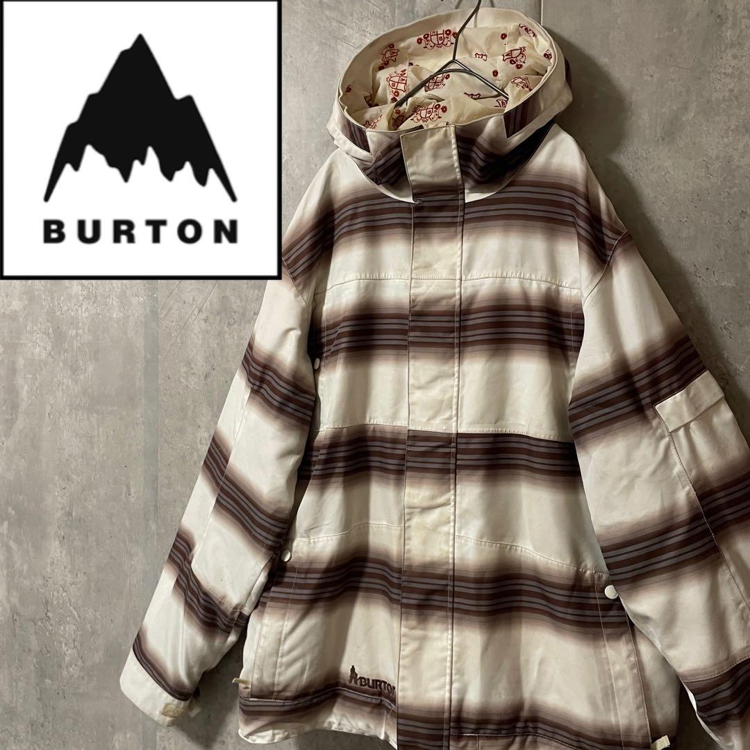 Burtonバートンスキーウェアスノーボードジャケットパーカー白茶色ボーダー希少 BURTON（バートン） 24-25 BURTON 撥水パーカー Crown Weatherproof FZ