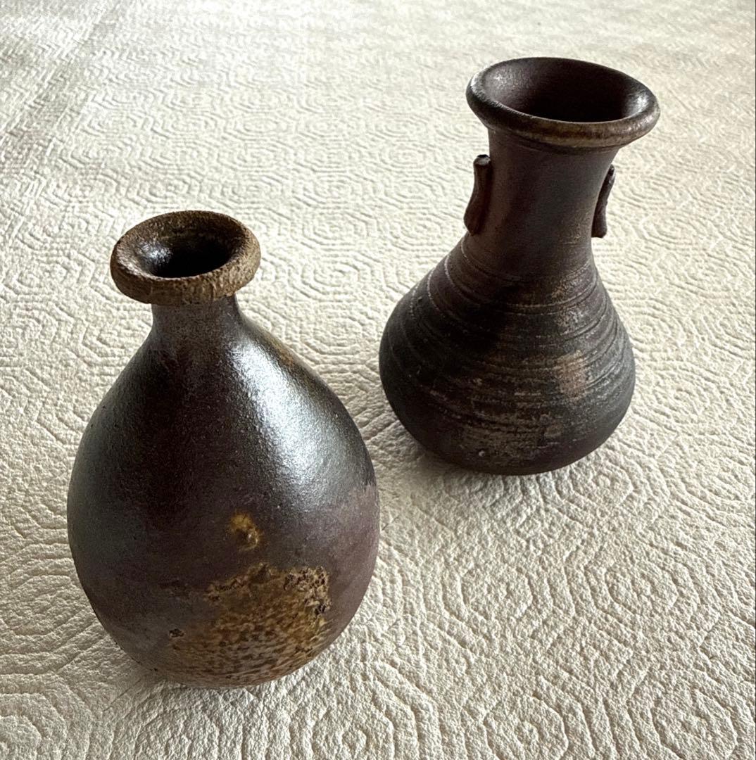 備前焼 ミニ花瓶 一輪挿し 各見信利 - メルカリ
