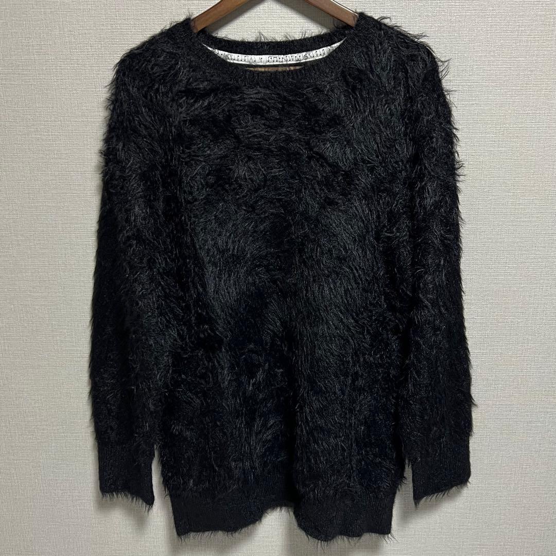 ナンバーナイン フェザーファー ヤーンニット ブラック - メルカリ