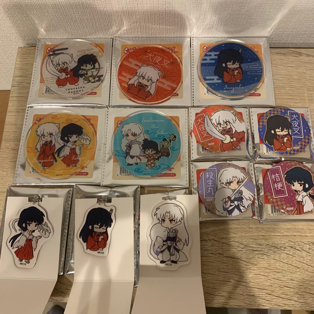 犬夜叉 殺生丸 桔梗 トレーディングアクリルコースター 缶バッジ