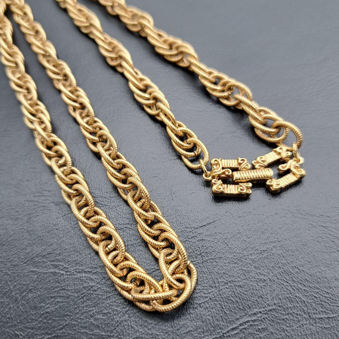 GIVENCHY ジバンシー ネックレス ロング ツイスト ゴールド希少デザイン