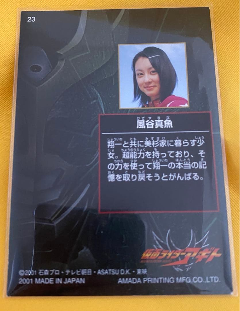 仮面ライダーアギト 風谷真魚 秋山莉奈 直筆サイン トレカ