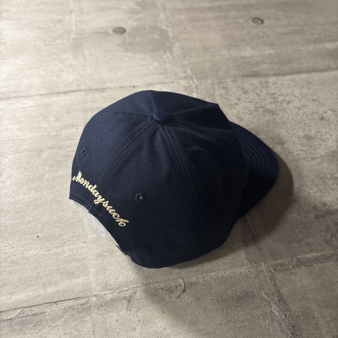 MONDAYSUCK YANKEES キャップ 刺繍ロゴ ネイビー 新品