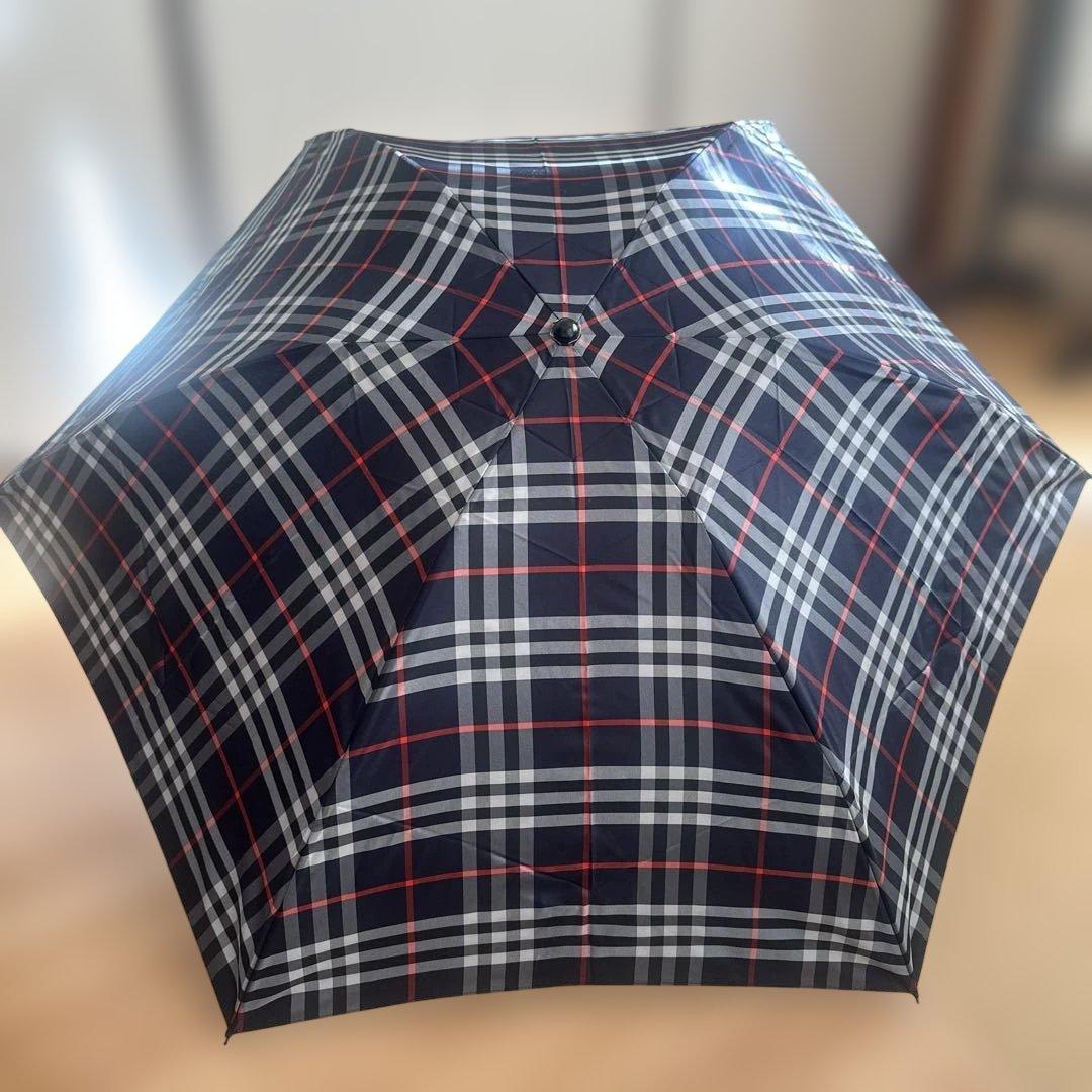 バーバリー折りたたみ傘 チェック柄 新品未使用 タグ付き - メルカリ