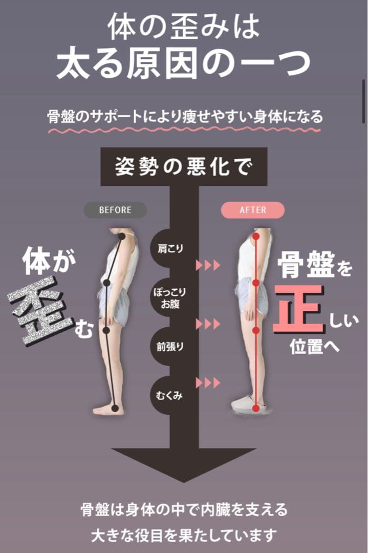 新品 未使用】fitne フィットネ ダイエットスリッパ グレー size L