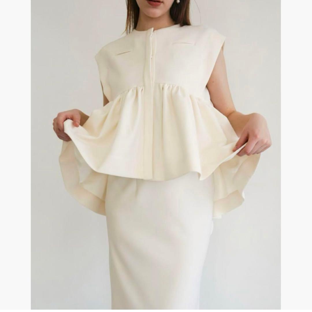 acka georgette peplum tops - メルカリ