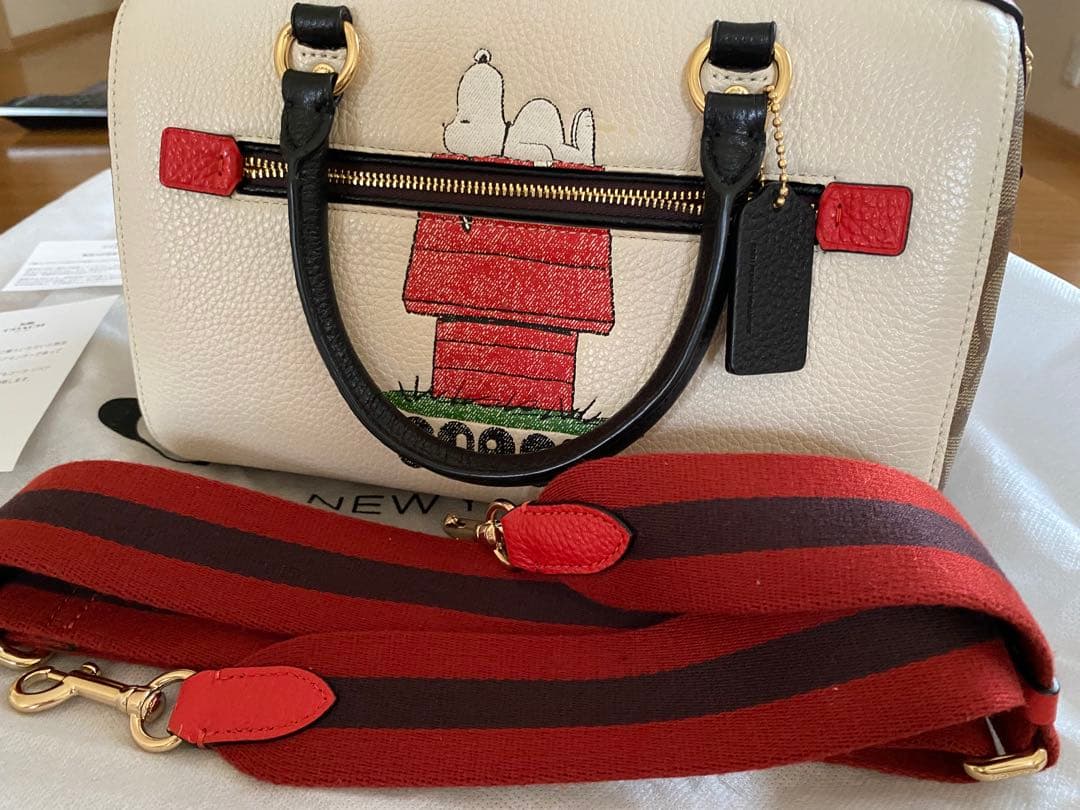 超美品　coach スヌーピー ボストンバッグ　コーチ　ショルダーバッグ