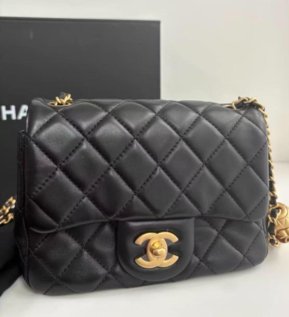 希少✨ 状態良好 cHaNeL✨ ブラック レザー ショルダーバッグ