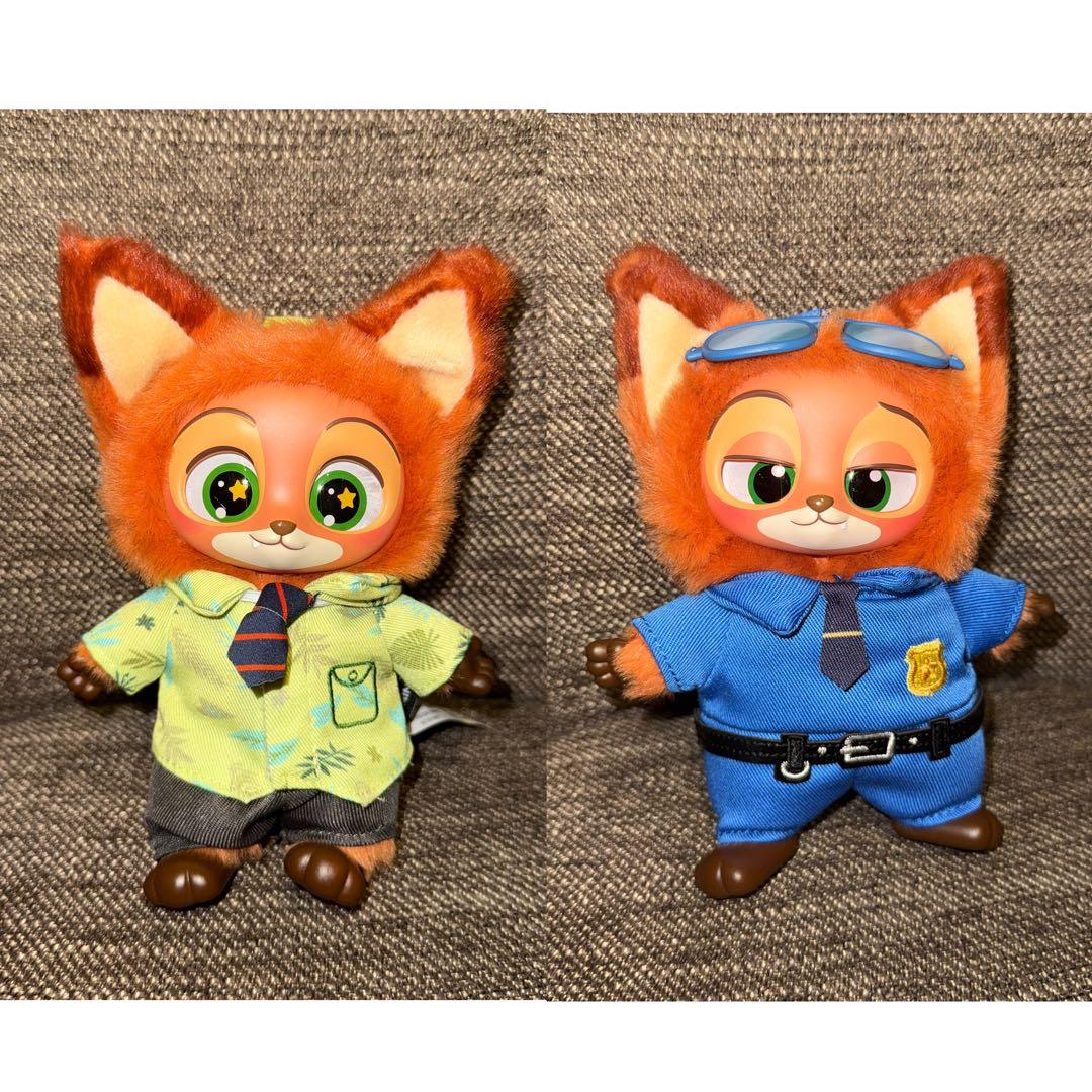 MINISO ディズニー　ズートピア　マスコット　ぬいぐるみ　ニック　2点セット miniso ズートピア ぬいぐるみ 2体セット ニック ジュディ - メルカリ