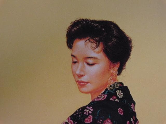 辻真砂、【舞】、希少な額装用画集画、新品高級額 額装付、状態良好