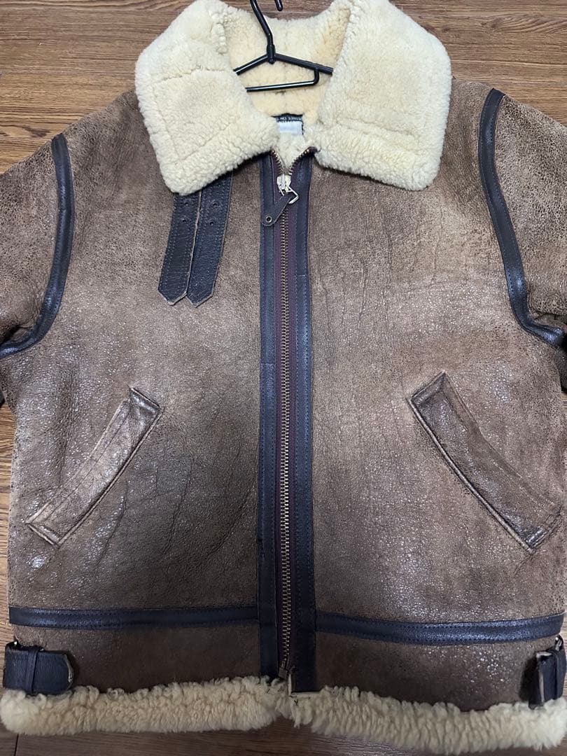 専用XL AVIREX B-3 リアルムートン フライトジャケット ボンバー