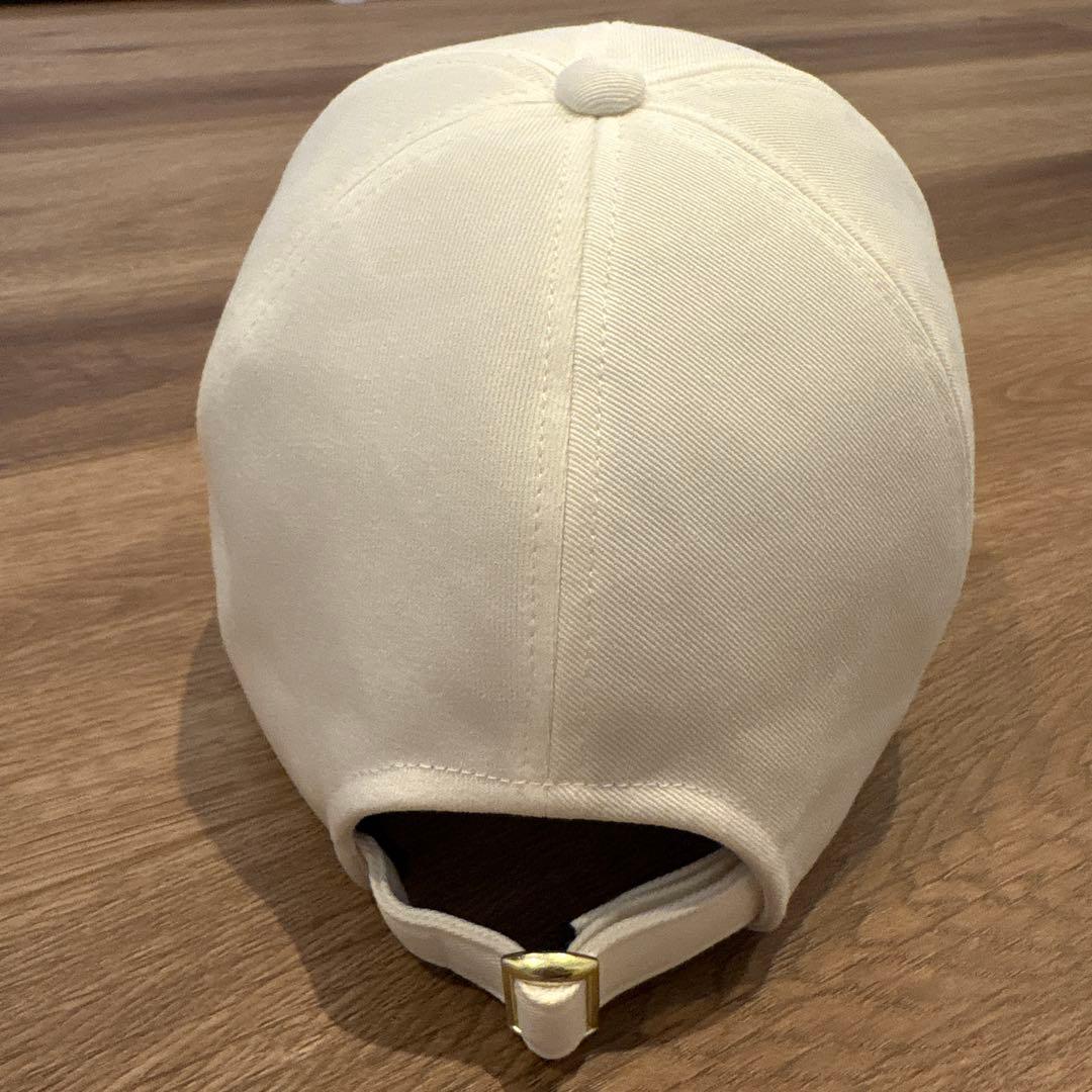 しいちゃん しぃちゃん 遮光 キャップ 帽子 ホワイト デニム ゴールド