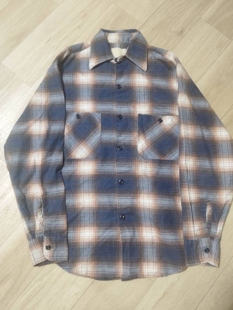 Sears オンブレチェック プリントネルシャツ カート コバーン - メルカリ