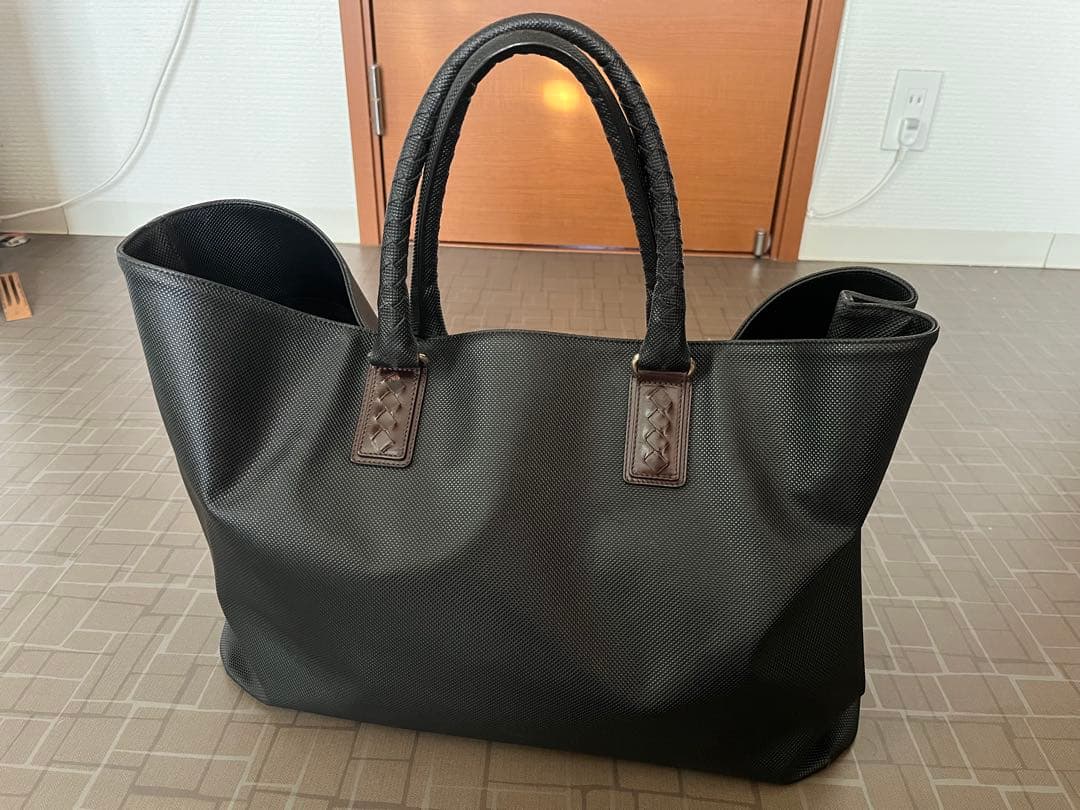 ボッテガヴェネタ BOTTEGAマルコポーロ トートバッグ 黒 A4可 大容量